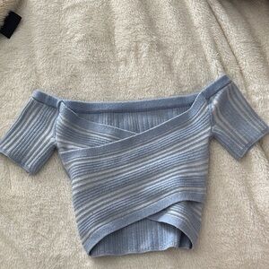 Aerie Light Blue Knit Sweater